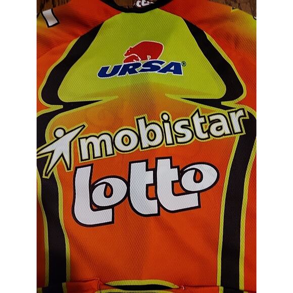 Cycling Jersey Men’s Size Small Shirt Full Zipper Lotto Mobistar - Picture 7 of 8
